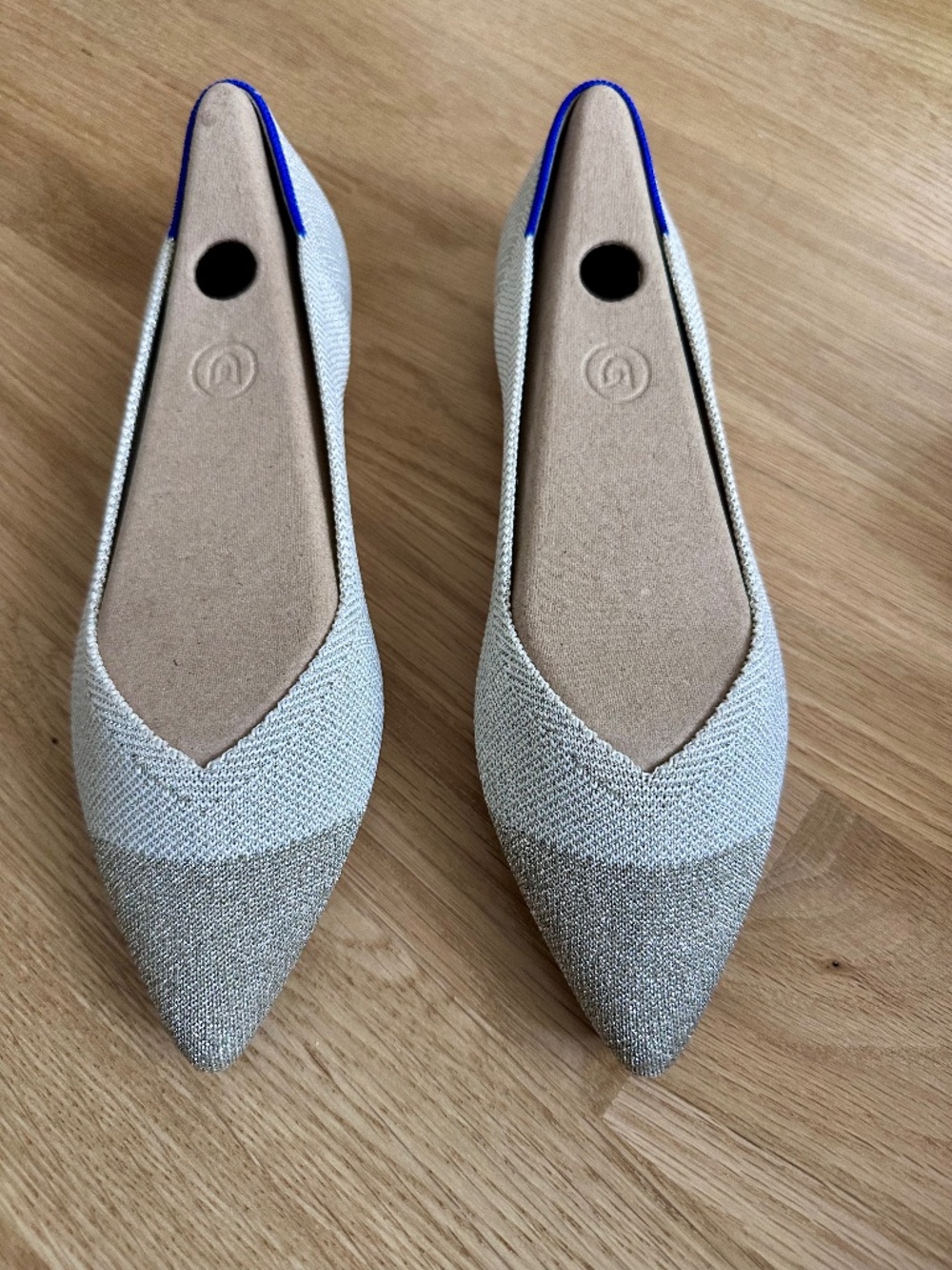 Rothy’s Diamond Metallic THE POINT - size 8